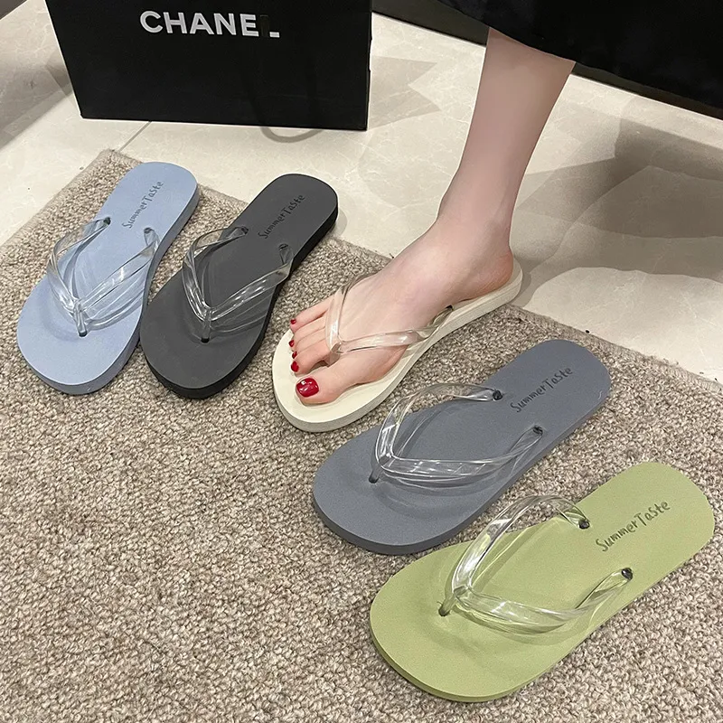 NAIHUO PVC Platform Flip Flops Slip Resistant Squashy And Bouncy Feeling Height Increasing Home Slippers-5