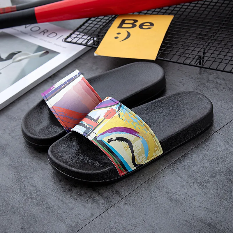 NAIHUO Summer Slide Slippers Outerwear Home Indoor Bathing Couple Cute Internet Famous Cool Slippers-7