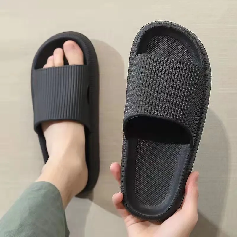 NAIHUO Four Seasons EVA Squashy And Bouncy Feeling Platform Slippers Home Bathroom Slip Resistant Odor Resistant Unisex-2