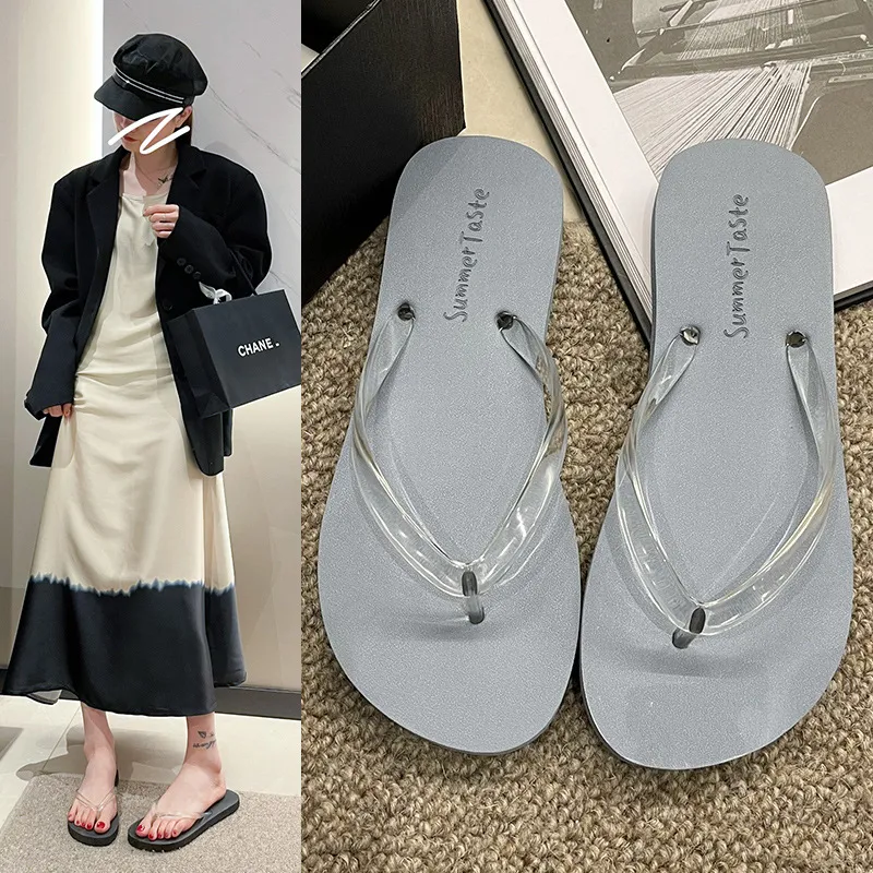 NAIHUO PVC Platform Flip Flops Slip Resistant Squashy And Bouncy Feeling Height Increasing Home Slippers-13