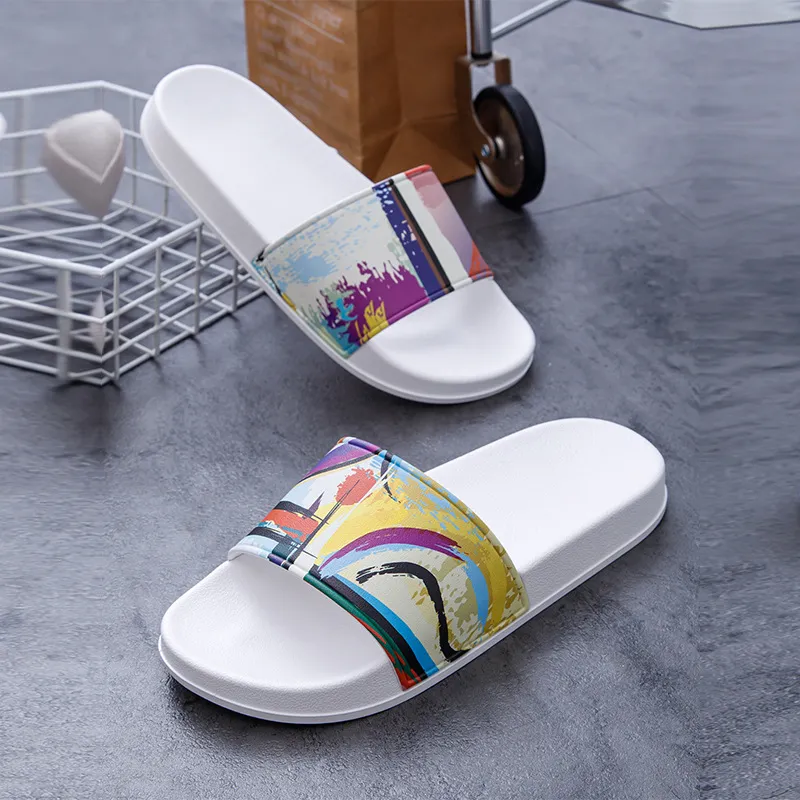 NAIHUO Summer Slide Slippers Outerwear Home Indoor Bathing Couple Cute Internet Famous Cool Slippers-5
