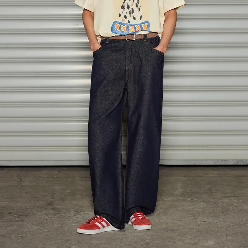XXZXX Casual Pants Unisex Navy Blue-3