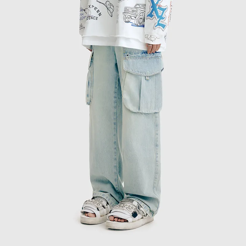 XXZXX Jeans Unisex Blue-4