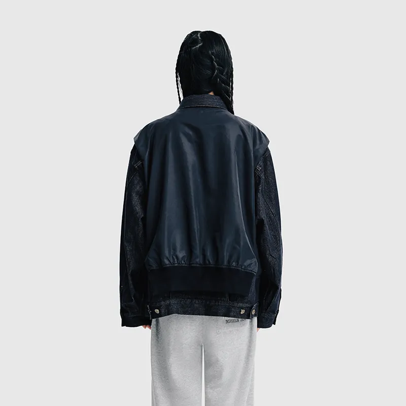 XXZXX Jackets & Coats Unisex Navy Blue-2
