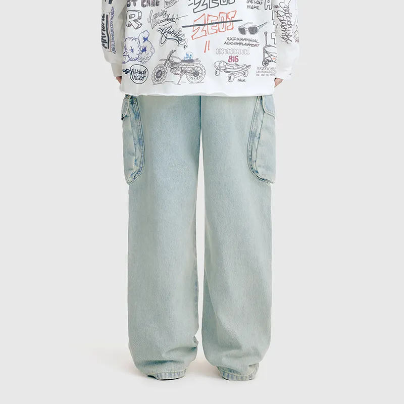 XXZXX Jeans Unisex Blue-3