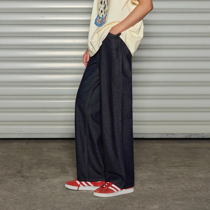XXZXX Casual Pants Unisex Navy Blue-4