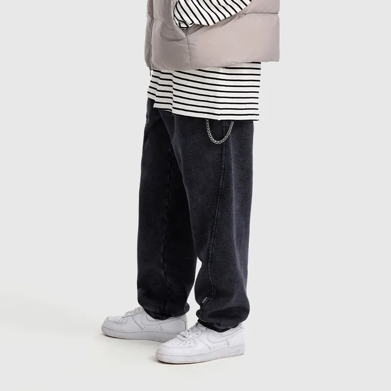 XXZXX Casual Pants Unisex Black-3