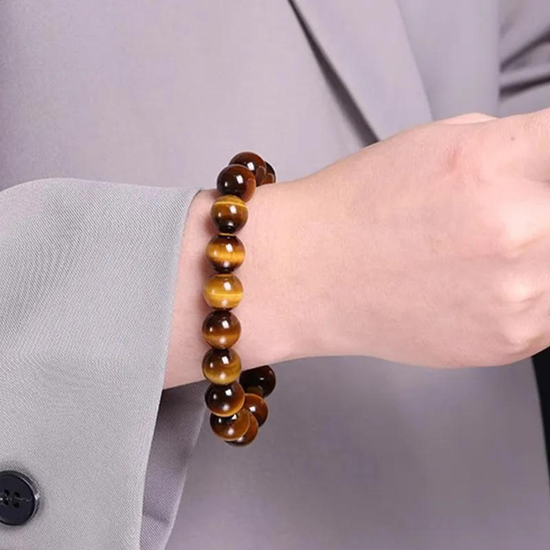 JIACUIYUN Tiger's Eye Stone Bracelets Unisex-1