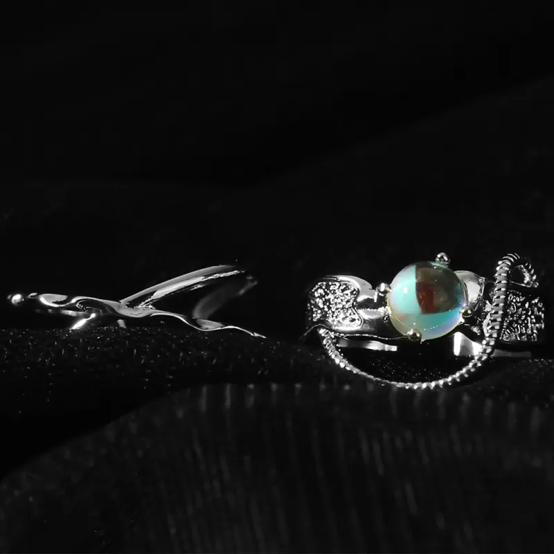JIACUIYUN Colored Glaze Rings Unisex-1