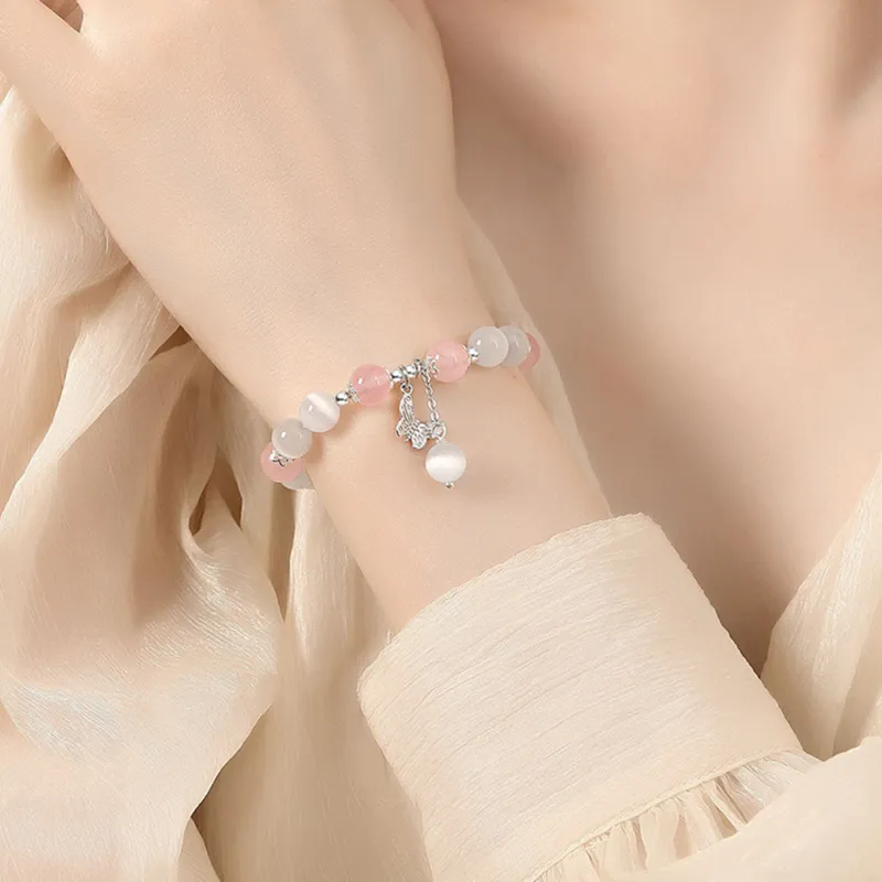 JIACUIYUN Glass Cat Eye Bracelets Unisex-2