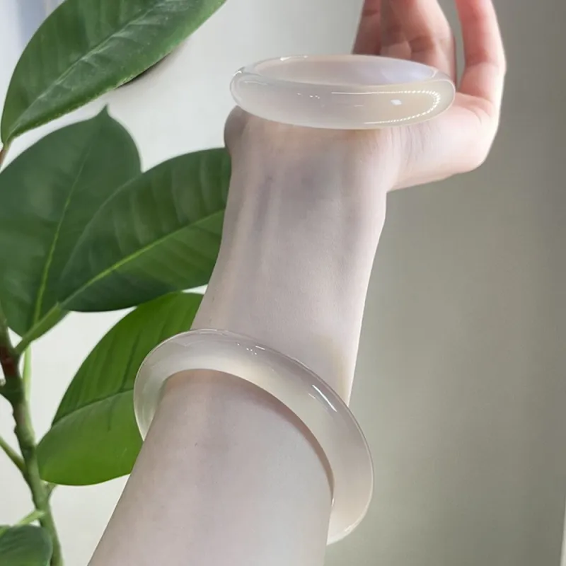 JIACUIYUN Glass Cat Eye Bangles Unisex-6