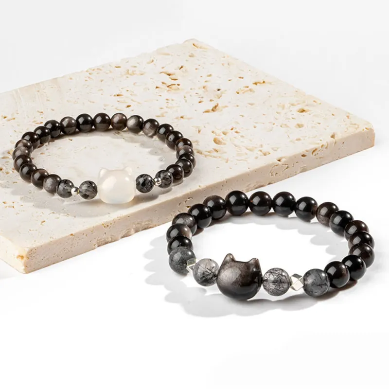 JIACUIYUN Obsidian Bracelets Women's-10