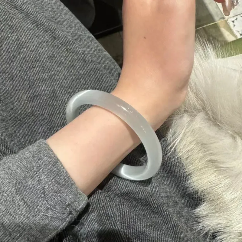 JIACUIYUN Glass Cat Eye Bangles Unisex-1