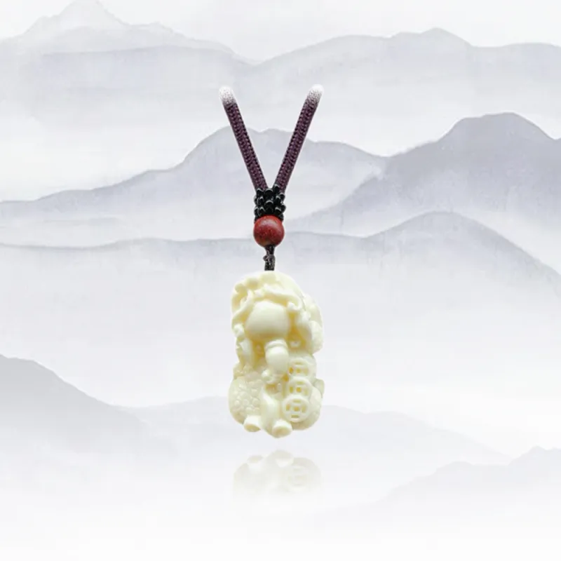 JIACUIYUN Ivory Nut Necklaces Unisex-2