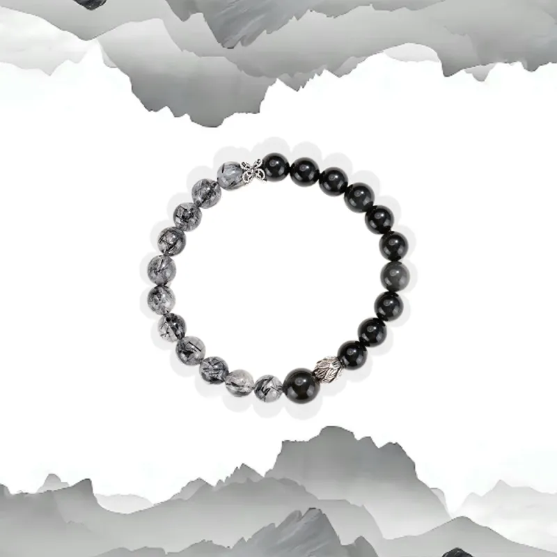 JIACUIYUN Obsidian Bracelets Unisex-2