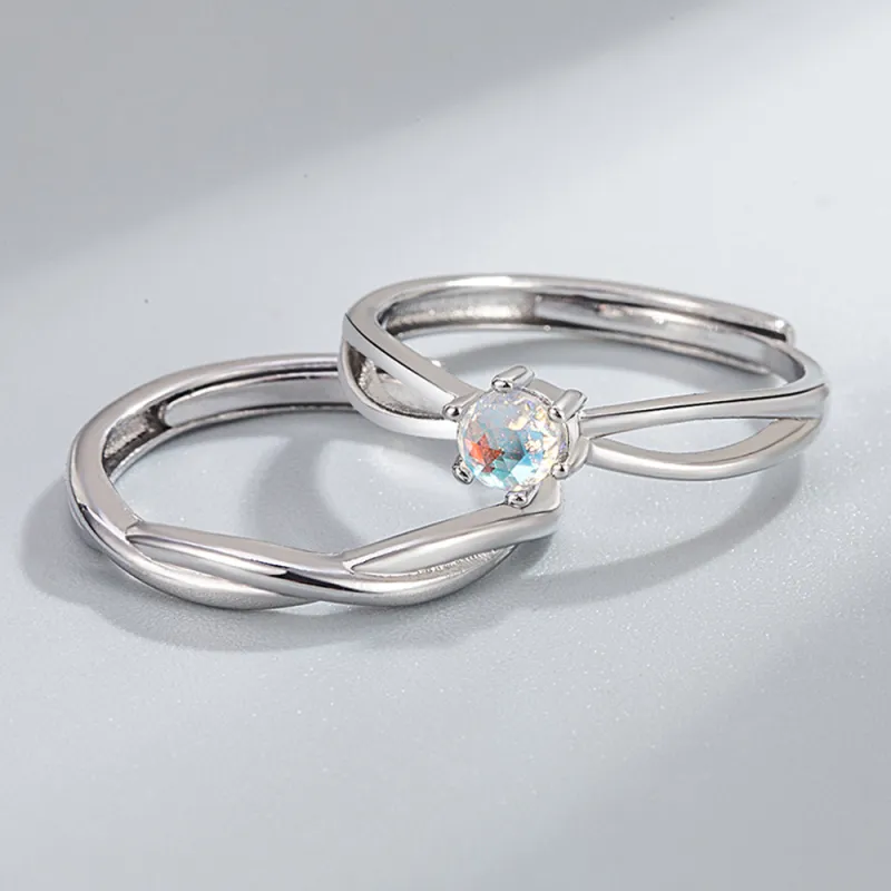 JIACUIYUN Synthetic/Artificial Colored Glaze Rings Unisex-1
