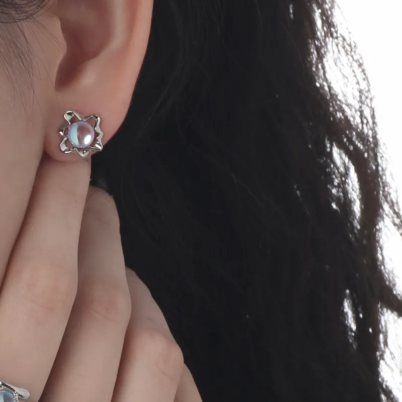 JIACUIYUN Colored Glaze Stud Earrings Women's-2