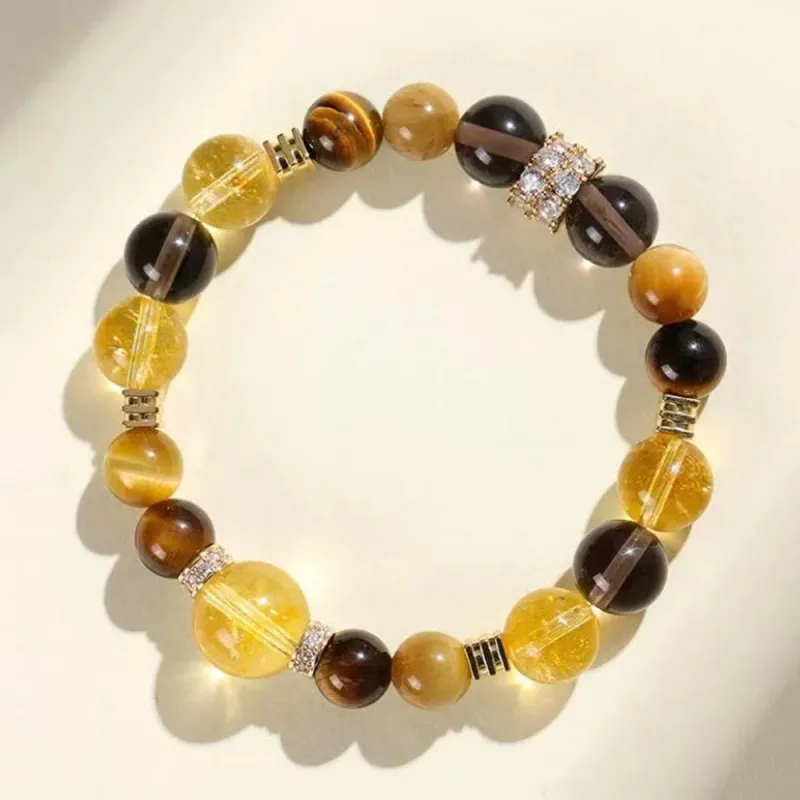 JIACUIYUN Tiger's Eye Stone Bracelets Unisex-2