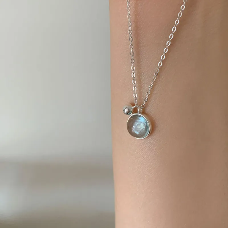 JIACUIYUN Glass Cat Eye Necklaces Unisex-2