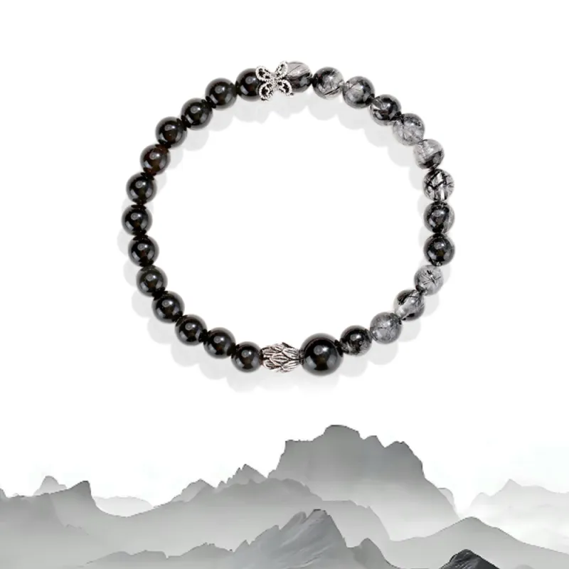 JIACUIYUN Obsidian Bracelets Unisex-4