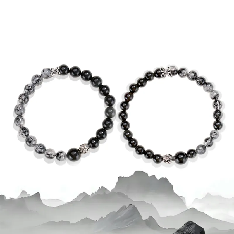 JIACUIYUN Obsidian Bracelets Unisex-8