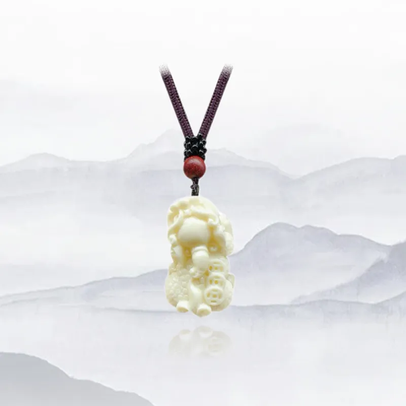 JIACUIYUN Ivory Nut Necklaces Unisex-1