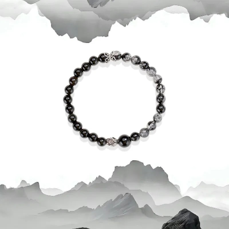 JIACUIYUN Obsidian Bracelets Unisex-5