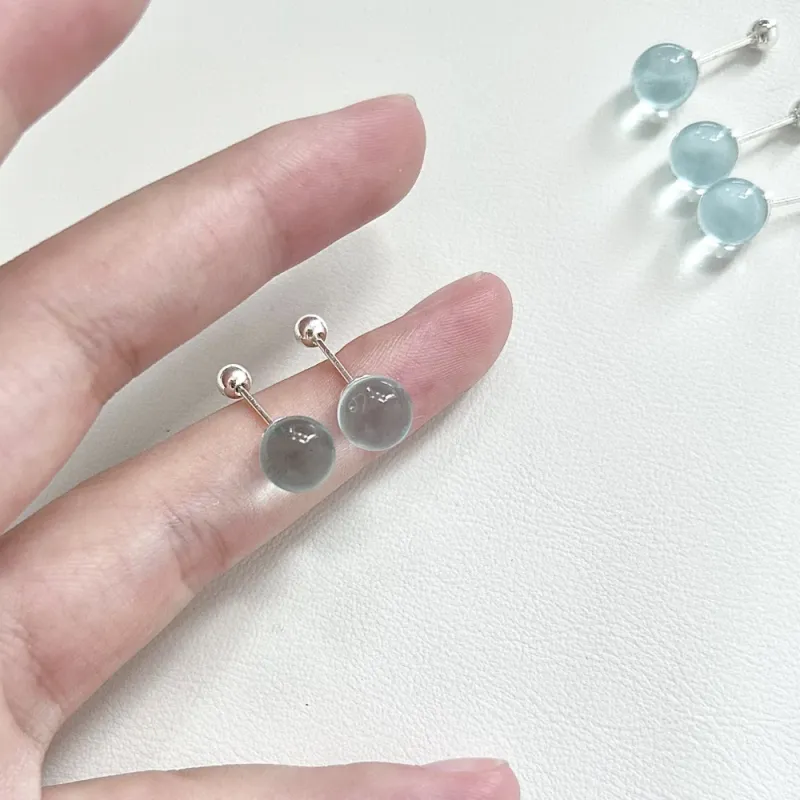 JIACUIYUN Colored Glaze Stud Earrings Unisex-1
