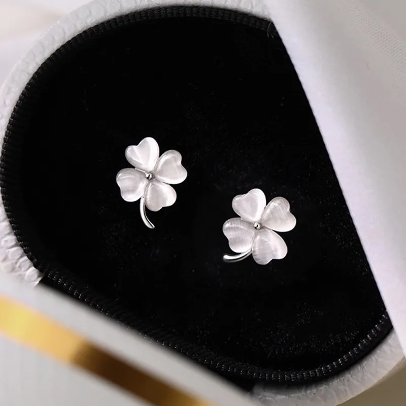 JIACUIYUN Glass Cat Eye Stud Earrings Women's-6