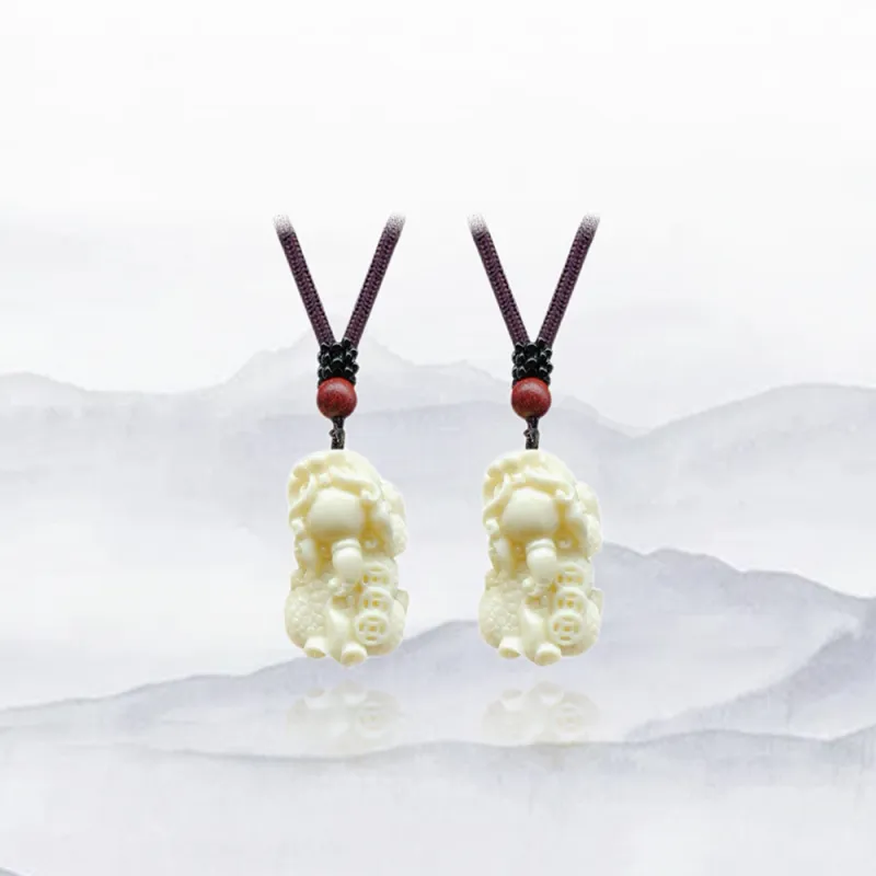 JIACUIYUN Ivory Nut Necklaces Unisex-5