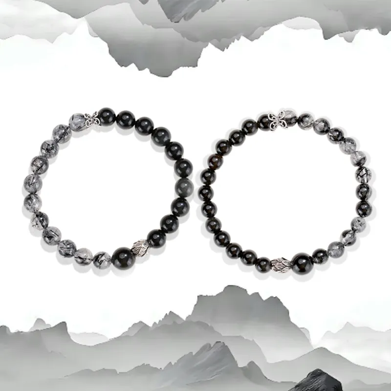 JIACUIYUN Obsidian Bracelets Unisex-7