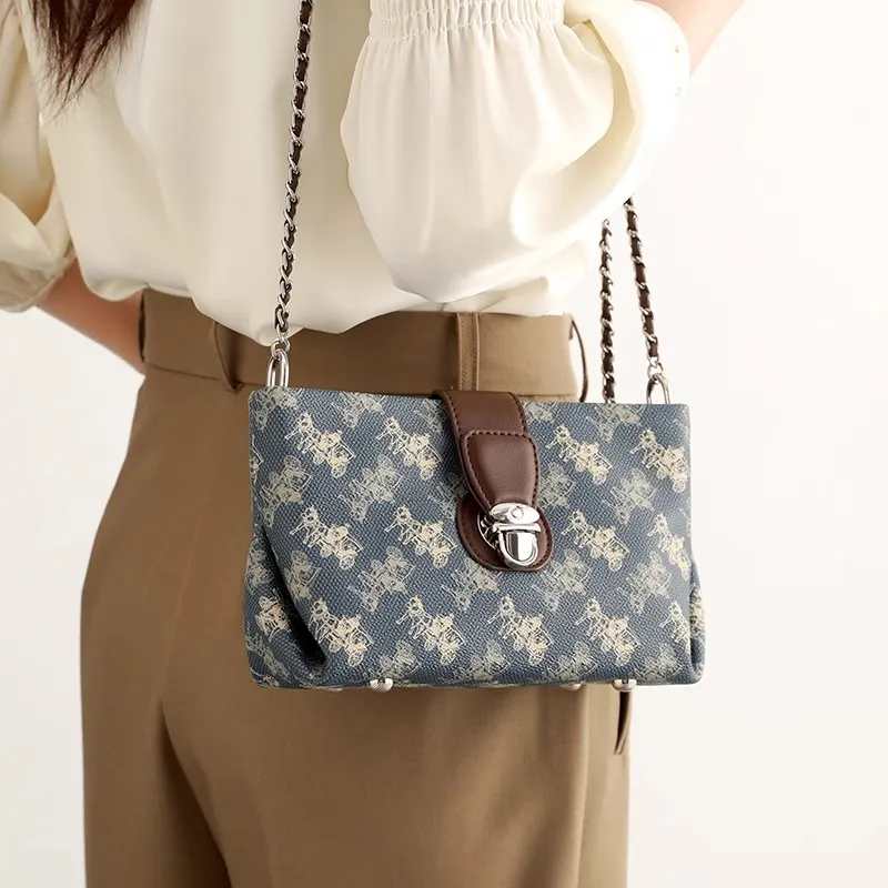 PESASRIE PVC Crossbody Bag, Shoulder Bag Regular Women's Blue-1