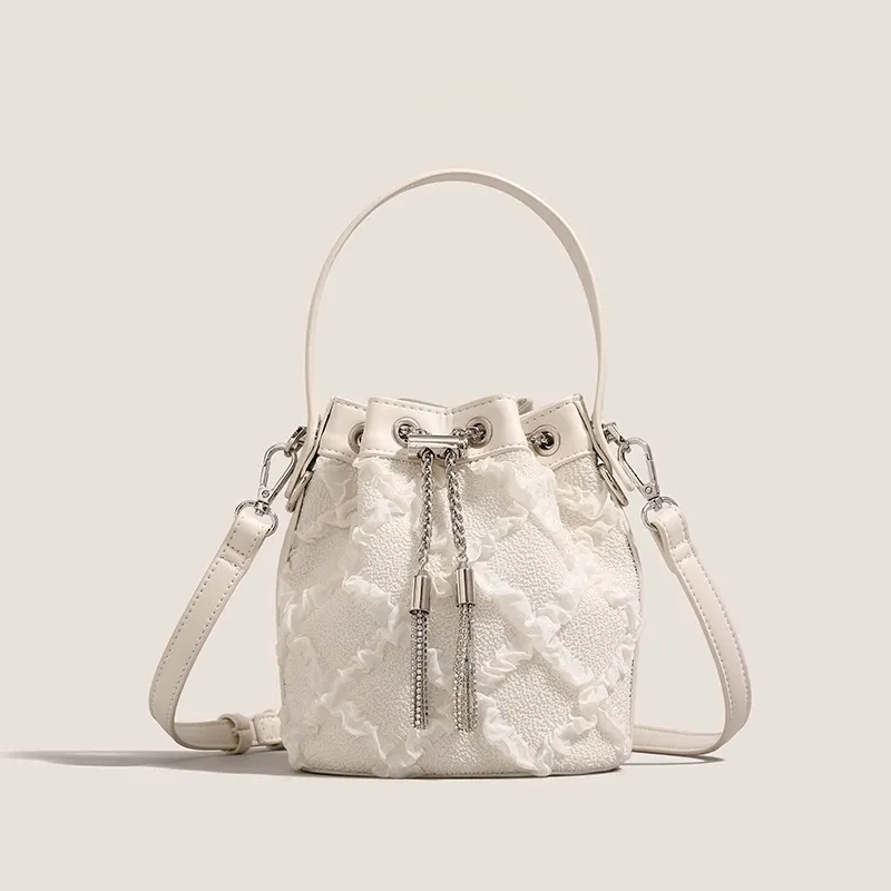 PESASRIE PU Handbag Regular Women's Ecru-1