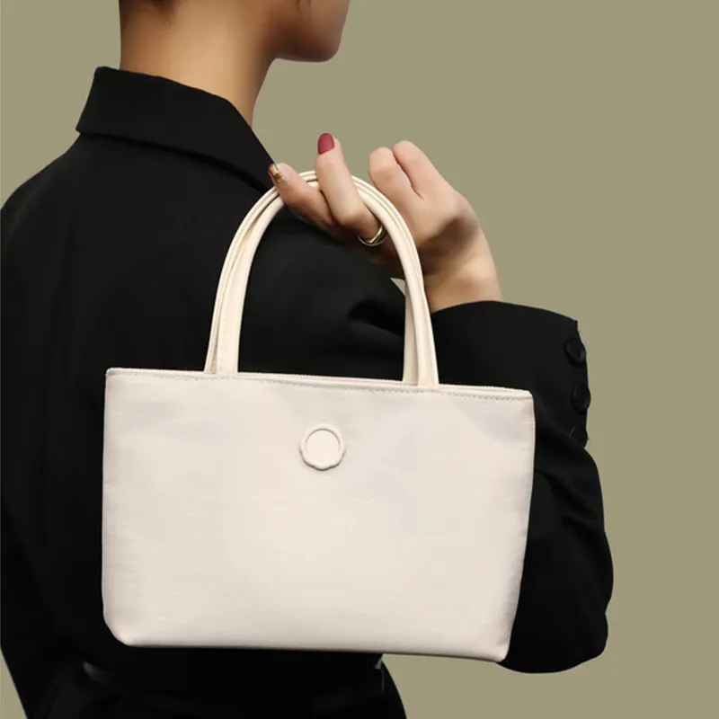 PESASRIE Canvas Canvas Bag Handbags Women's Black/Ecru/Pink-13