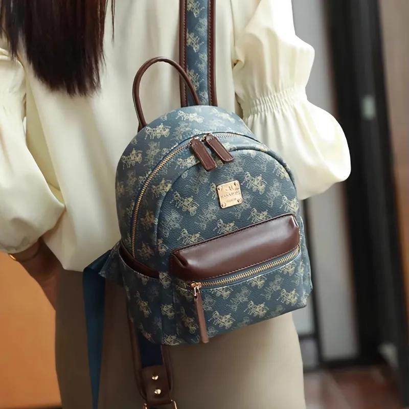 PESASRIE X KDAIOU Collaboration PU Backpack Regular Women's Beige-6