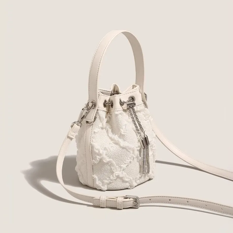 PESASRIE PU Handbag Regular Women's Ecru-4