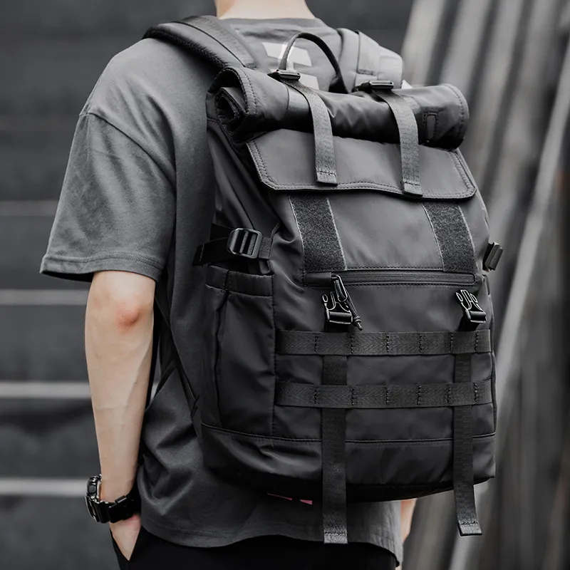 PESASRIE Oxford Backpack Men's Black-5