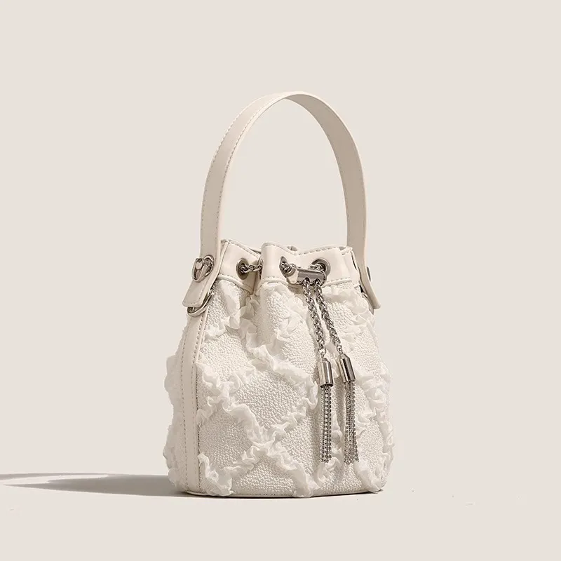PESASRIE PU Handbag Regular Women's Ecru-2