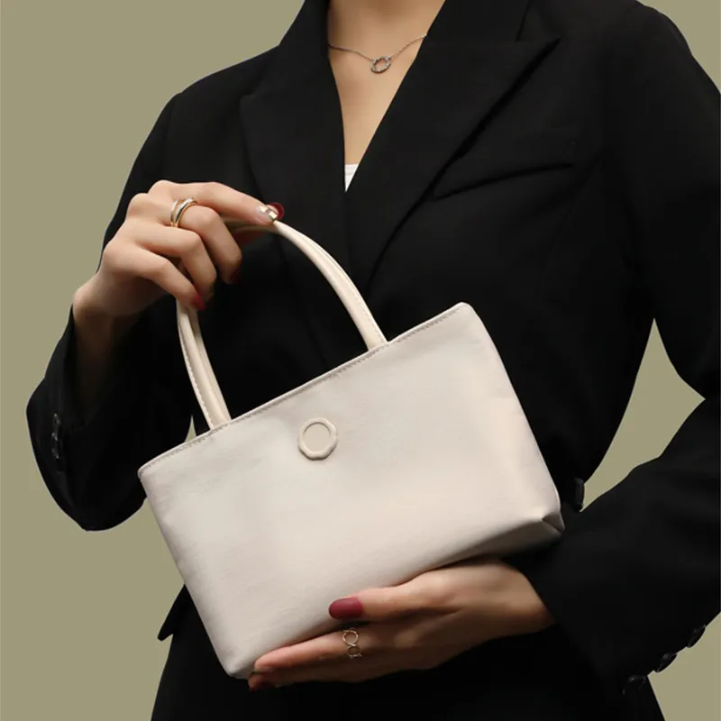 PESASRIE Canvas Canvas Bag Handbags Women's Black/Ecru/Pink-10