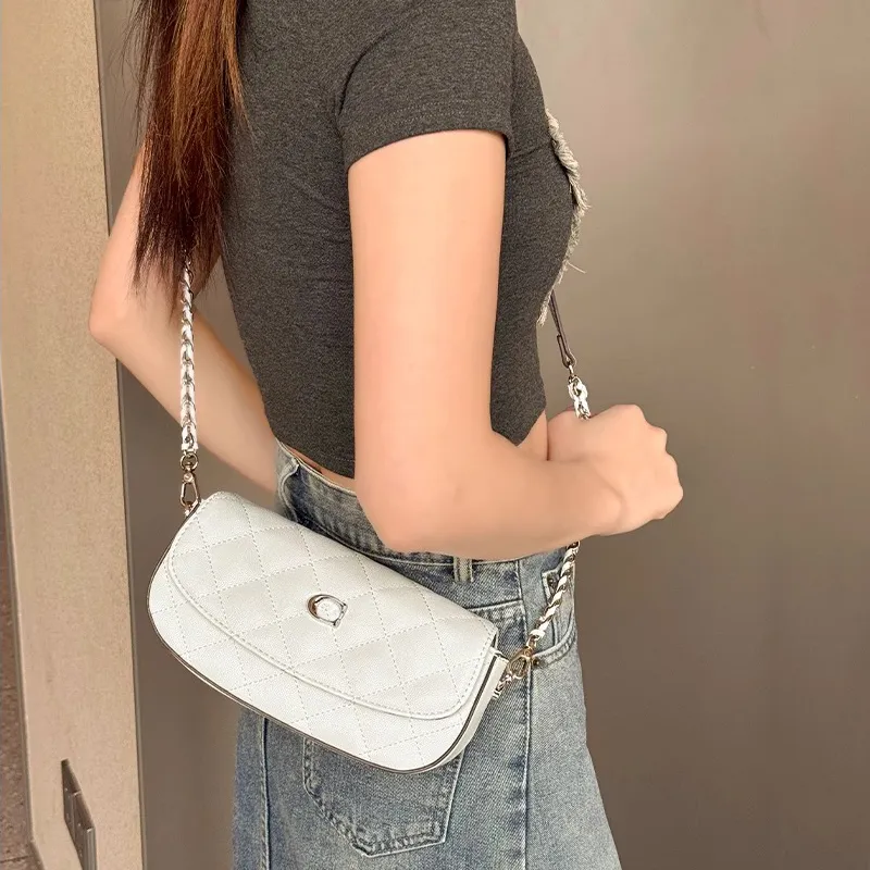 PESASRIE PU Shoulder Bag, Crossbody Bag Women's Black/Ecru-8