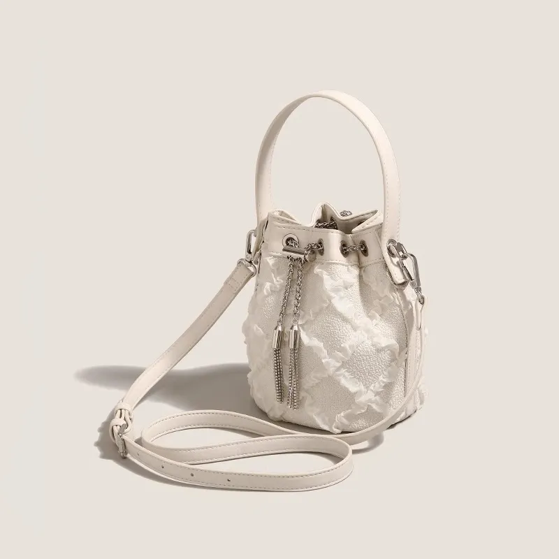 PESASRIE PU Handbag Regular Women's Ecru-3