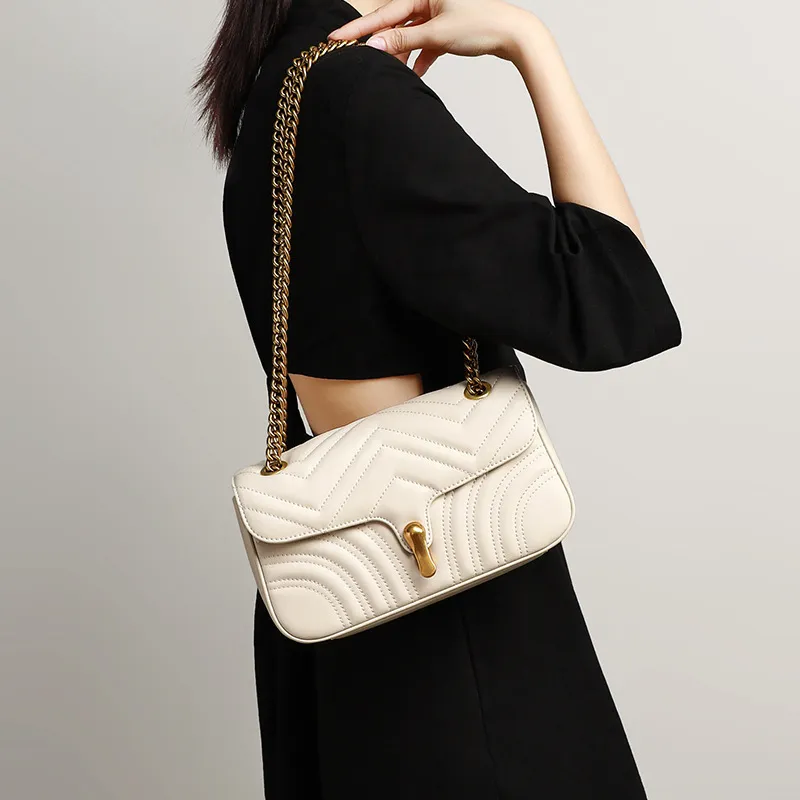 PESASRIE Cow Leather Crossbody Bag Shoulder Bag Women's Ecru/Black-3