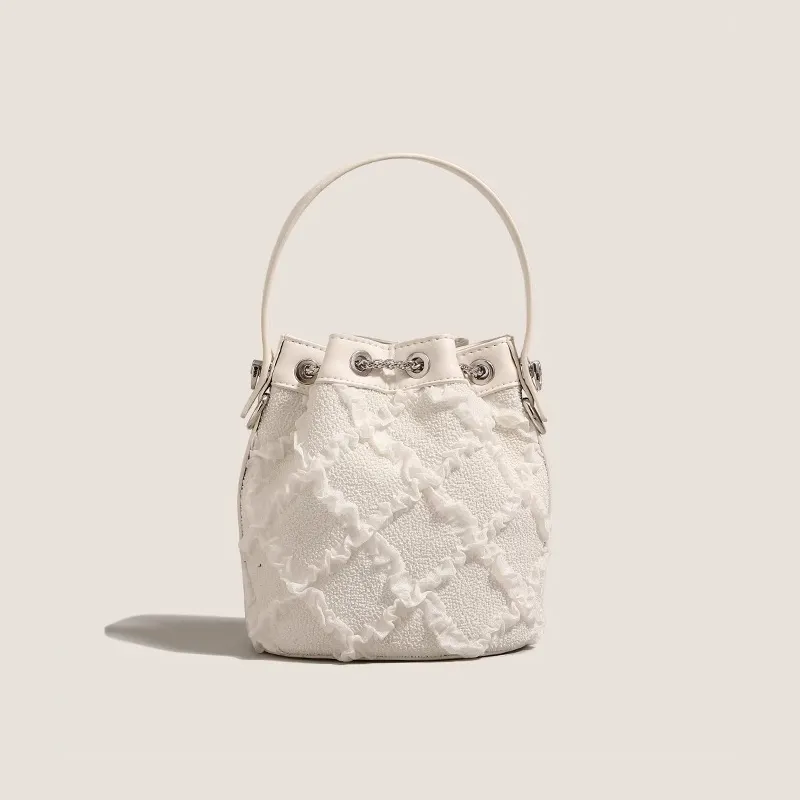 PESASRIE PU Handbag Regular Women's Ecru-7