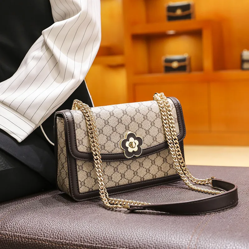 PESASRIE PVC Crossbody Bag Regular Women's Coffee-1