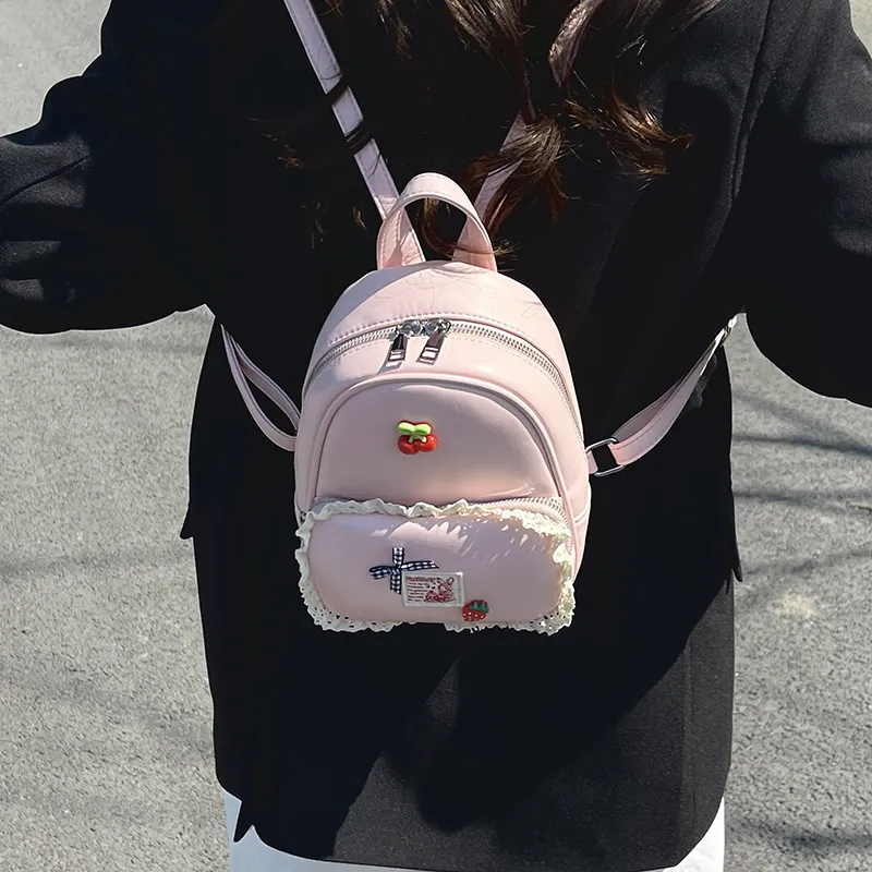 Champion Cub PU Backpack Women's Ecru/Pink/Blue/Black-7