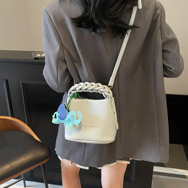 Champion Cub PU Crossbody One Shoulder Handbag Women's Black/Silver/Blue/Pink/Ecru-10