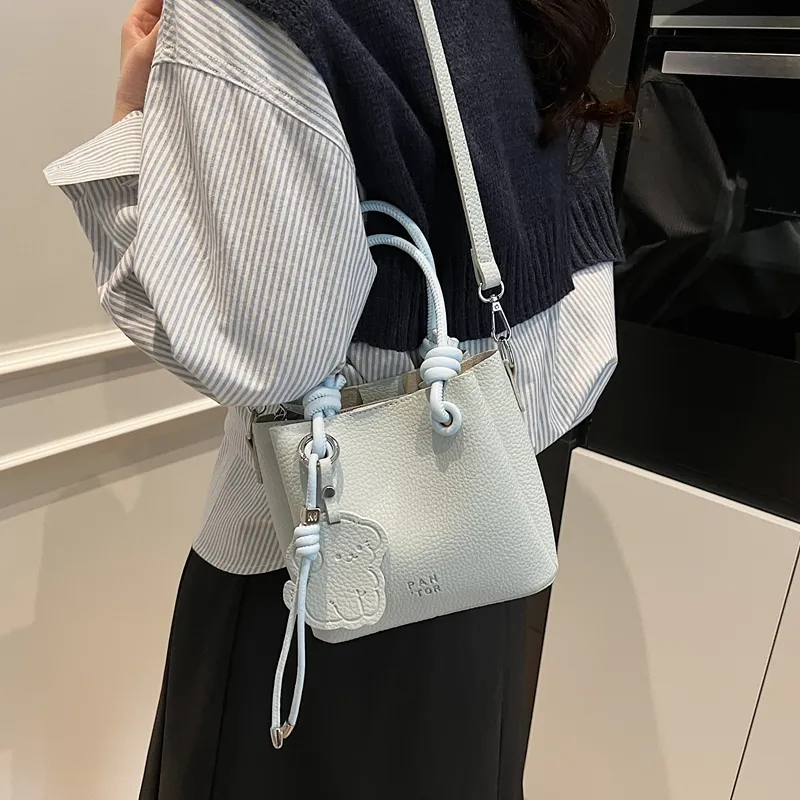 Champion Cub PU Handbag Shoulder Bag Crossbody Bag Women's Ecru/Black/Blue/Pink-12