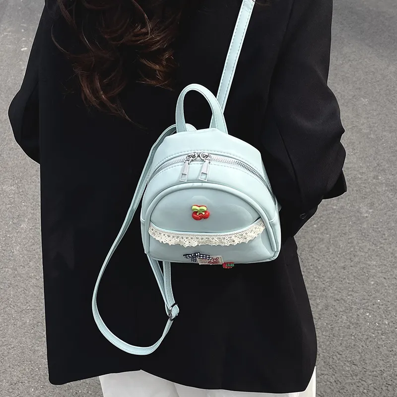 Champion Cub PU Backpack Women's Ecru/Pink/Lake Blue/Black-10