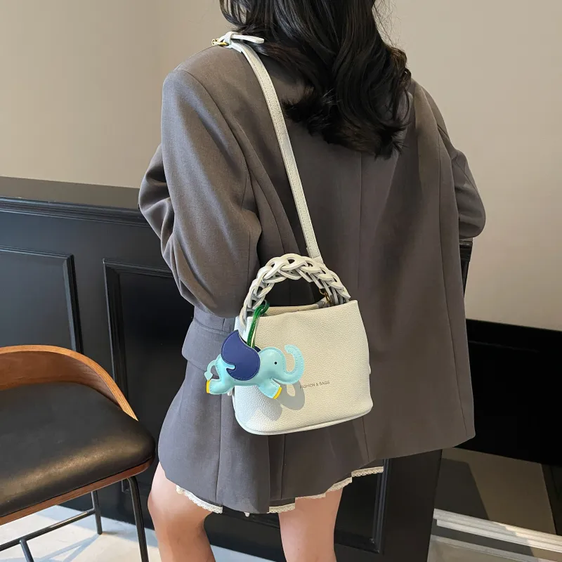 Champion Cub PU Crossbody One Shoulder Handbag Women's Black/Silver/Blue/Pink/Ecru-12