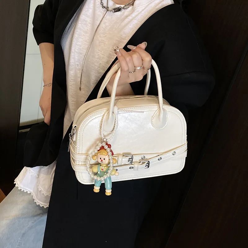 Champion Cub PU Handbag Regular Women's White/Yellow/Blue/Black-1